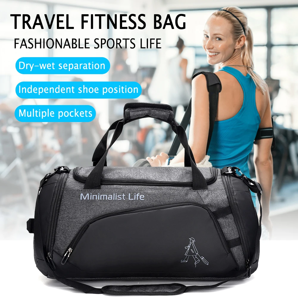 Fitness Bag Nylon Sports Backpack Large Capacity  Fitness Training Bag Multifunctional Wear-resistant Bags for Outdoor Football