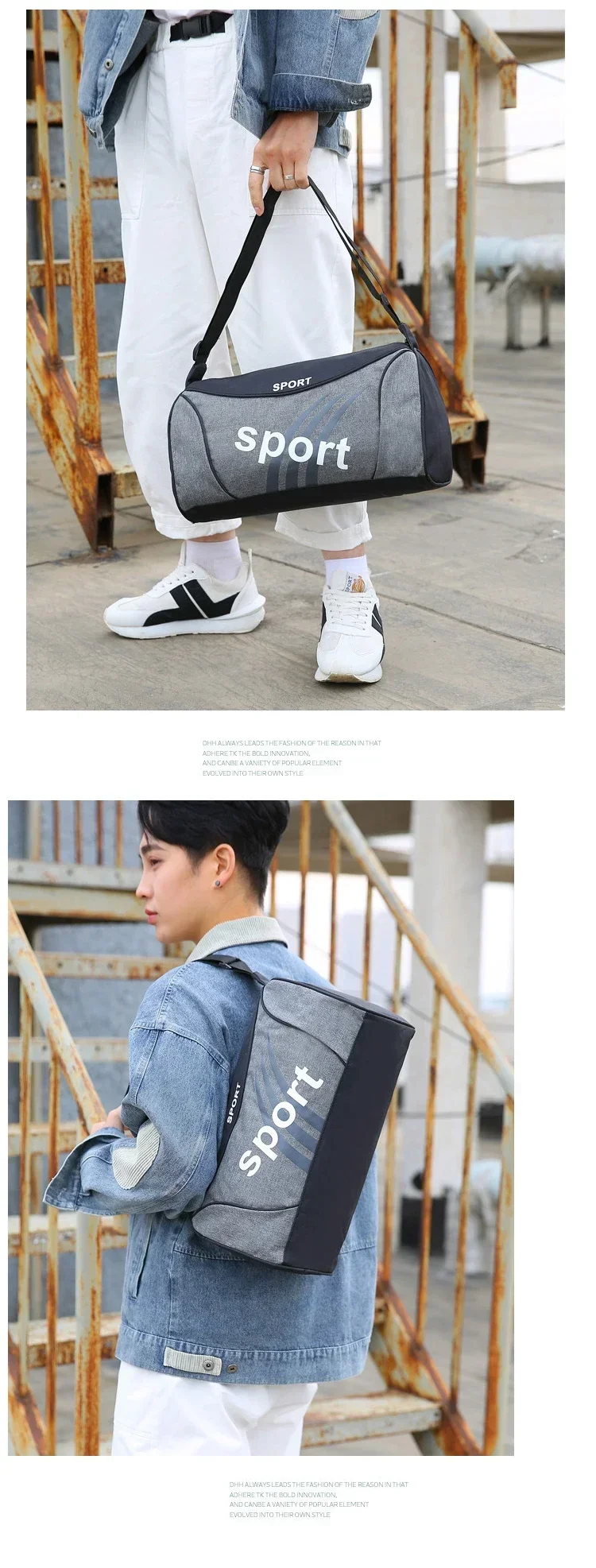 Women's & Men's Gym Bag Unisex Outdoor Crossbody Shoulder Backpack Personalized Duffel Overnight Travel Yoga Sports Bag