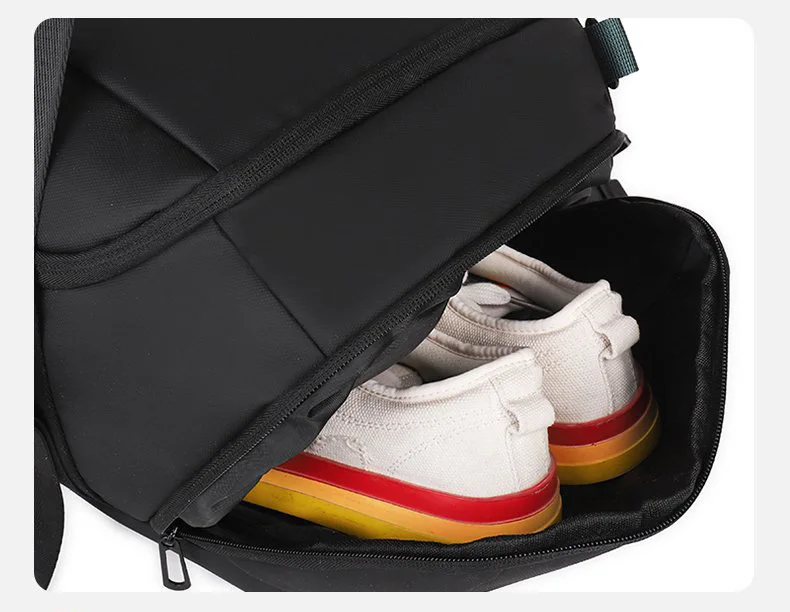 Fitness Gym Shoulder Bag with Shoes Pocket Travel Duffel Trip Luggage Backpack Large Capacity Outdoor Sports Training Handbag