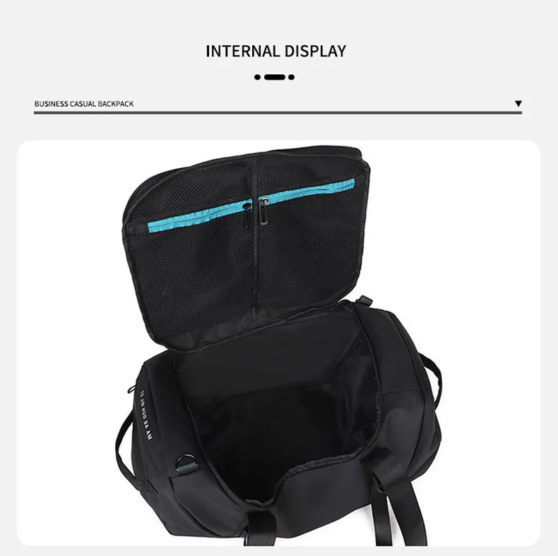 Fitness Gym Shoulder Bag with Shoes Pocket Travel Duffel Trip Luggage Backpack Large Capacity Outdoor Sports Training Handbag