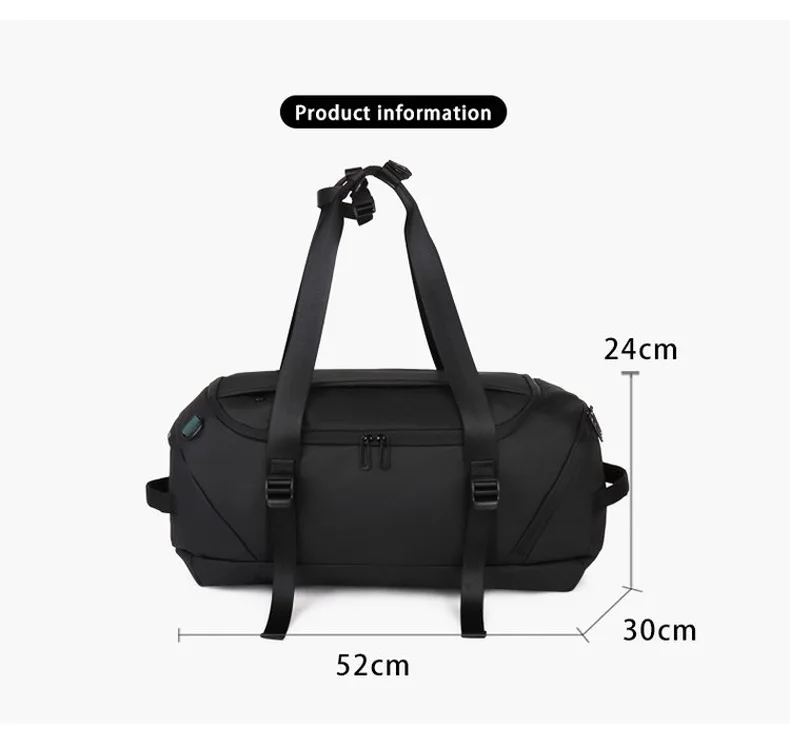 Fitness Gym Shoulder Bag with Shoes Pocket Travel Duffel Trip Luggage Backpack Large Capacity Outdoor Sports Training Handbag