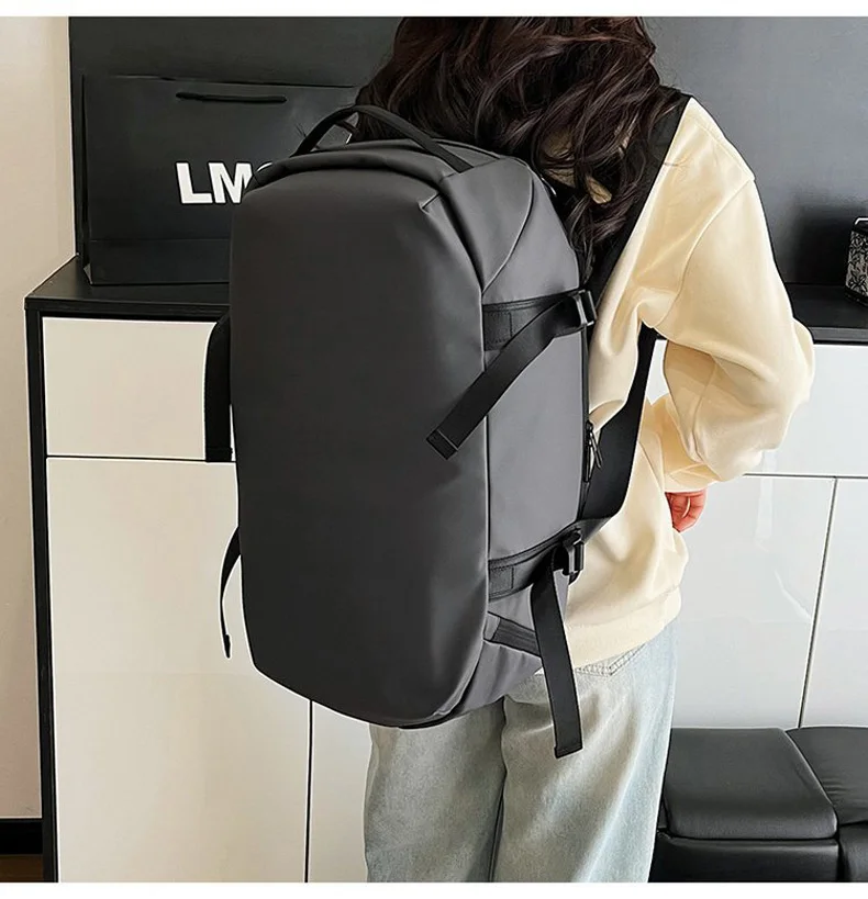 Fitness Gym Shoulder Bag with Shoes Pocket Travel Duffel Trip Luggage Backpack Large Capacity Outdoor Sports Training Handbag