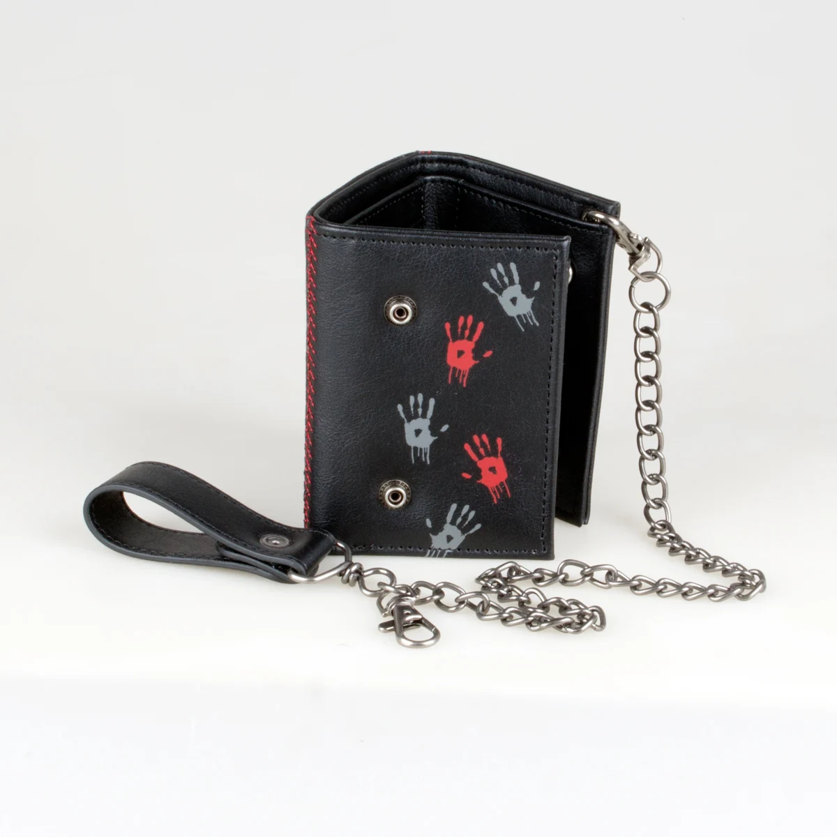 High-Quality Printed Triple-Fold Chain Wallet Fashionable Card Holder with ID Window