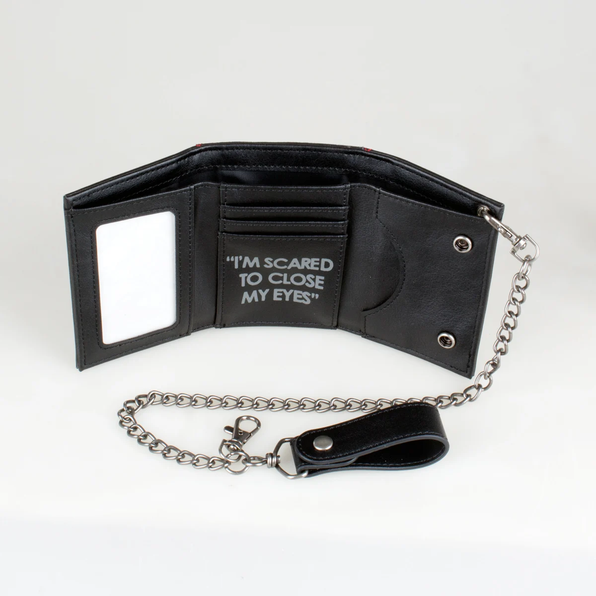 High-Quality Printed Triple-Fold Chain Wallet Fashionable Card Holder with ID Window