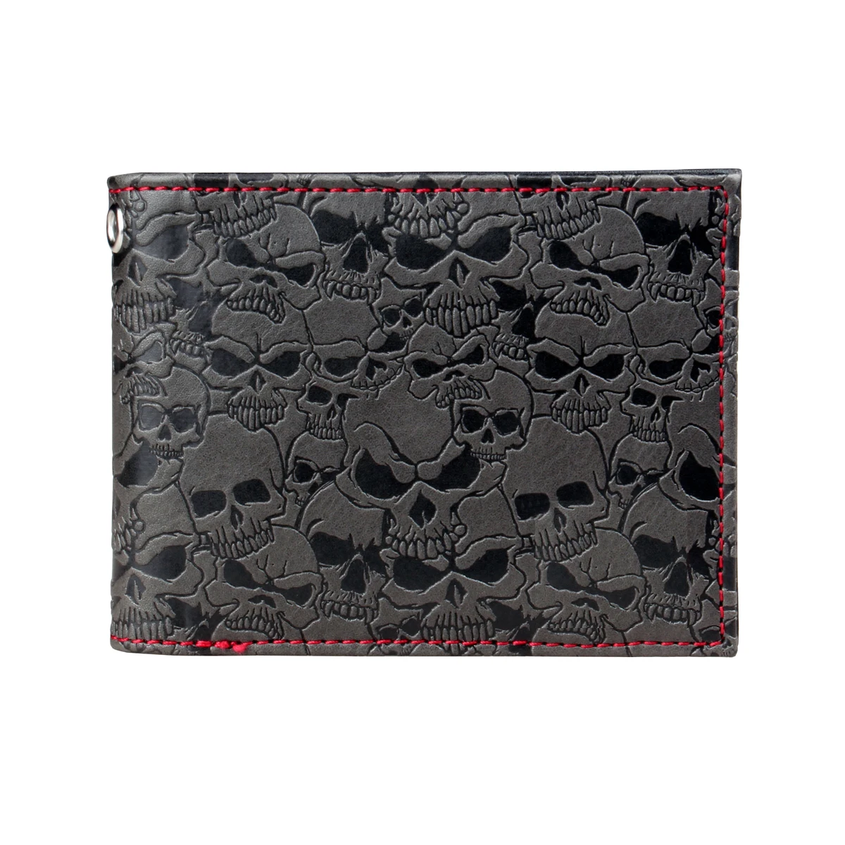 Skull Double Fold Wallet ，Versatile Credit Card Holder